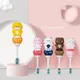 Children Cartoon Toothbrush Silicone Baby Tooth Care Tools Cute Spaceman Short Handle Gum Hygiene