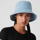 LO Bucket Hat Embroidered Fishing Hat Unisex 100% Cotton Denim Couple Style UPF 50+ Packable Summer