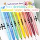 6Pcs Soft Brush Tip Marker Pens Artist Markers Brush Pens Hand Lettering Calligraphy Retro Colors