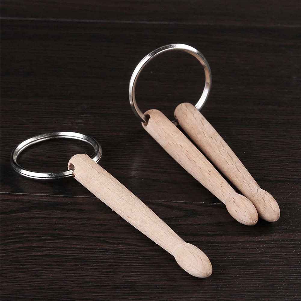 Drumsticks Schlüssel bund Mode Geschenk kreative Drum Sticks Schlüssel anhänger Schlüssel ring Schlüssel bund Mini Anhänger Percussion Holz leicht Image
