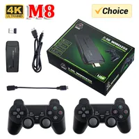 Videospiel Stick Lite 4k HD Videospiel M8 Konsole 64GB Doppel Wireless Controller für 10000