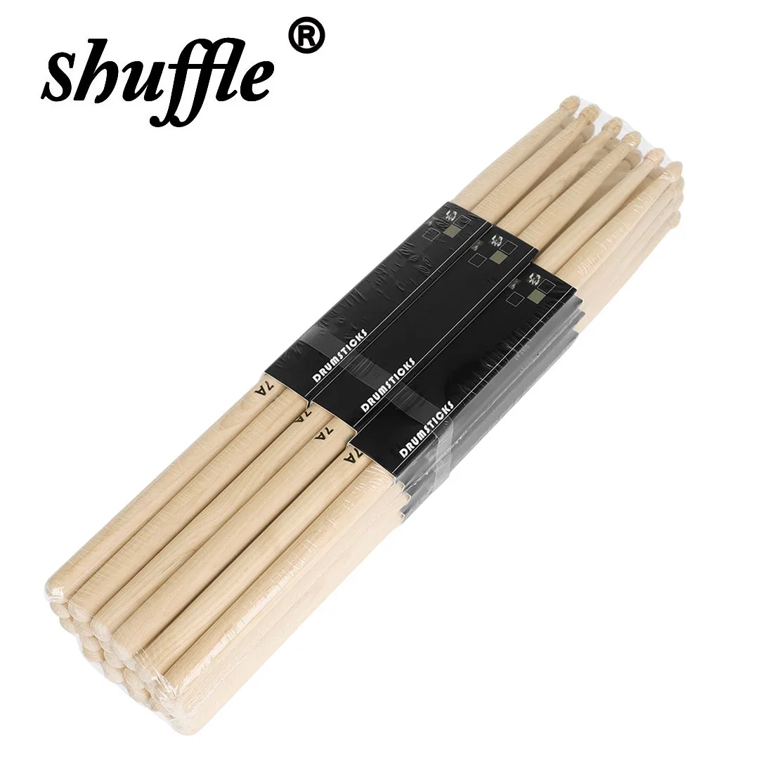12 Paar 7A Drumsticks Set Ahornholz Drumsticks Drum Racks Professionelle Percussion Musikinstrument Teile Hand Poli Image