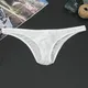 Slip da uomo in seta di ghiaccio tinta unita Mutandine trasparenti a vita bassa con custodia intima Mutande traspiranti