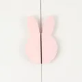 Solid Wooden Cabinet Handles Beech Rabbit Wardrobe Pulls For Children's Room Pink Bear Drawer Knobs