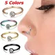 8mm Fashion Steel Nostril Nose Hoop Women Stud Ring Clip On Fake Piercing Body Nose Lip Rings Nose