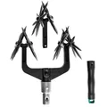 Rotary Cultivator Tool Set Hand Held Garden Cultivator with Detachable Tines 2-In-1 Garden Soil