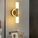 Modern LED Brass Gold Wall Lights 26cm 9W Metal And Acrylic Mounted Wall Light Fixtures For Bedroom