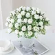 Bouquet de roses artificielles 5 fourcommuniste 30cm 10 têtes petit bourgeon fleurs pour