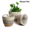 Cestino per vasi per piante da fiore con tessitura di paglia Cestino per fioriera da giardino per interni ed esterni Vaso per fiori Contenitori per piante da tavolo Piante plantabile