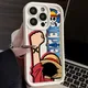 Coque de téléphone avec échelle à œil liquide dessin animé O-One Piece iPhone 15 14 13 12 11 Pro
