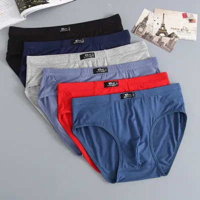Große Größe Männer Schriftsätze der Männer Bambus Faser Unterwäsche Atmungs Einfarbig Lose Elastische Höschen Für Männer Sexy Unterhose Cueca Image