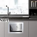 Armoire de bain de cuisine à montage mural en acier inoxydable 304 couvercle à rabat articulé