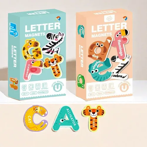 Buchstaben Magnete mit Tier muster abc magnetische 26 Buchstaben Lernspiel zeug für Kinder