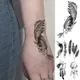 Autocollant de tatouage temporaire ailes de plumes Flash oiseau volant liberté main poignet