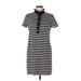 Tory Burch Casual Dress: Blue Stripes Dresses - Women's Size Large