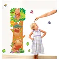 Winnie Pooh – autocollants muraux de dessin animé pour chambre d'enfants motif arbres ours mesure