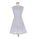 Claudie Pierlot Casual Dress - Fit & Flare: Gray Stripes Dresses - Women's Size 36