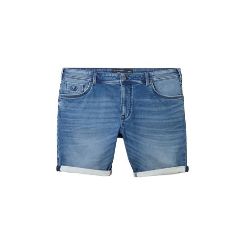 TOM TAILOR Herren Plus - Jeansshorts, blau, Uni, Gr. 46