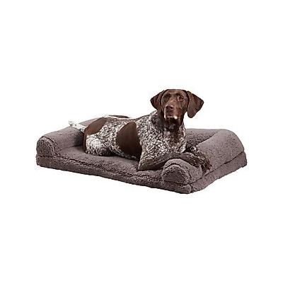 Happy Hounds Millie Sherpa Sofa Dog Bed, Fossil, Large