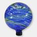 Sunnydaze Decor Garden Gazing Globe Northern Lights Green and Blue Glass Orb - Blue