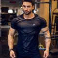 T-shirt da uomo a compressione ad asciugatura rapida, palestra, fitness, bodybuilding, corsa, sport, t-shirt, magliette, abbigliamento