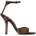 Check Leather-trim Sandal