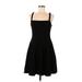 Bailey 44 Casual Dress - Mini Square Sleeveless: Black Print Dresses - Women's Size Large