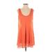 Calvin Klein Sleeveless Top Orange Solid Scoop Neck Tops - Women's Size Small
