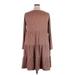 chic soul (chicsoul.com) Casual Dress - DropWaist: Brown Tortoise Dresses - Women's Size Medium