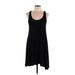 Socialite Casual Dress - A-Line: Black Solid Dresses - Women's Size Large