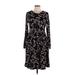 DB Moon Casual Dress: Black Print Dresses - Women's Size Large