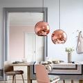 LED Pendant Light Rose Gold Globe Design Kitchen Island Light 15cm 20cm 25cm Single Desgin Metal Electroplated Modern Dining Room Living Room 110-120V 220-240V