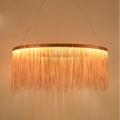 1-Light 50 cm LED Pendant Light Designers Chandelier Gold Luxury Metal Drum Chrome Modern Contemporary 110-120V 220-240V