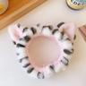 Cute Tiger Shampoo Hair Band Cartoon Cute Animal Headwear Shampoo Makeup Plush Tiger Ear Band