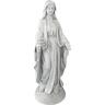 Madonna di Notre Dame Statua religiosa da giardino, poliresina, pietra antica, 91 cm - Design