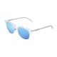 CLANDESTINE - Sonnenbrille Highbrow Silver Crystal Blue - Blaue HD Nylon Gläser und Kunststoffrahmen - Sonnenbrille für Männer & Damen - Smart Vision Technology - Bessere Sicht und Geringere Blendung