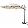 Mendler - Ombrellone parasole decentrato HWC-A96 rotondo 3m avorio senza base - beige