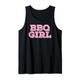 BBQ Girl Grill Fleisch Frau Lustig Niedlich Smoke Smoker Mama Retro Tank Top