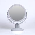 Zahari Home Kesha Large Magnifying Makeup Mirror Double Sided with Stand Desk Mirror Vanity Mirror Cosmetic Mirror Desk Mirror 1X/5X Magnification 360 Degree Swirl Large 10.25 inch Mirror White