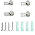 Pack of 4 Heavy Duty Clamp Holder Spacers for Glass Acrylic Glass Pictures Wall Art Screw Mounting Zinc Alloy Mirror Clip Mirror Bracket Including 4 Stainless Steel Screws and 4 Wall Anchors