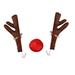 Reindeer Antlers for Cars Car Reindeer Antlers Nose with Jingle Bells Christmas Car Decorations Antlers Kit Auto Holiday Accessories[Brown]