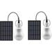 2 Pack Solar Powered LED Bulbs for Shed Flashlight Flashlight for Indoor Kitchen Reading with Solar Panel for Hiking Camping Fishing Tent Lighting