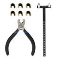 Bow String Nocking Points Pliers Set T Ruler Nocking Buckle Pliers Kit Archery Compound Pulley Bow Turning Kit Black