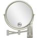 Erlingeryi 8 Wall Mounted NG01 Makeup Mirror 1X/ 10x Magnifying Mirror Double Sided Vanity Makeup Mirror for Bathroom Nickel Brush Finish