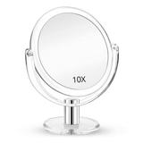 Fabuday Magnifying Makeup Mirror NG01 Double Sided 1X 10X Magnification Mirror Table Top Vanity Mirror Transparent