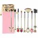 Coshine 8pcs Sailor Moon NG01 Makeup Brush Set With Pouch Magical Girl Gold Cardcaptor Sakura Cosmetic Brushes With Cute Pink Bag