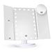 Roying Makeup Mirror Vanity NG01 Mirror with Lights 2X 3X 10X Magnification Trifold Lighted Makeup Mirror Touch Control Dual Power Supply Portable LED Vanity Mirror for Women Gift - White