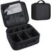 Bvser Travel Makeup Case NG01 Cosmetic Train Case Organizer Portable Artist Storage Makeup Bag with Adjustable Dividers for Cosmetics Makeup Brushes Toiletry Jewelry Digital Accessories - Black