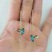 SDJMa Fashionable Wing Spreading Zircon Hummingbird Long Pendant Earchain Lady Jewelry