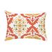 Simply Daisy 14 x 20 Bombay Medallion Coral Decorative Abstract Outdoor Throw Pillow